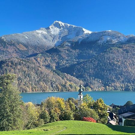 Ferienwohnung Schossleitner - Der Wohlfuehl-Ansitz Am Wolfgangsee Mit Weitblick Sankt Gilgen Exterior photo
